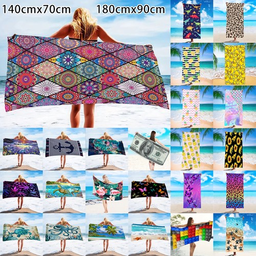 Large beach towel microfibre - large,