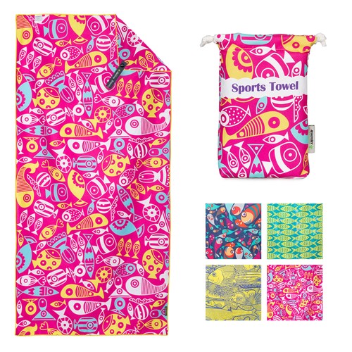 Microfiber beach towel with - towel,
