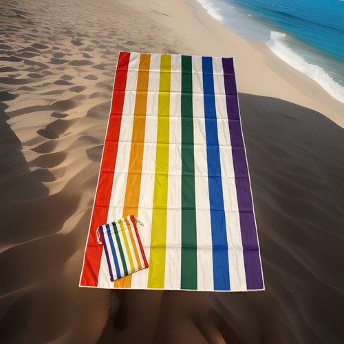Quick dry beach towel - , rainbow