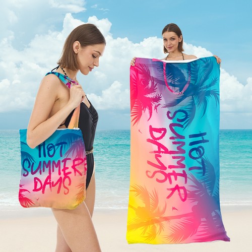 Beach towel tote bag - tote,