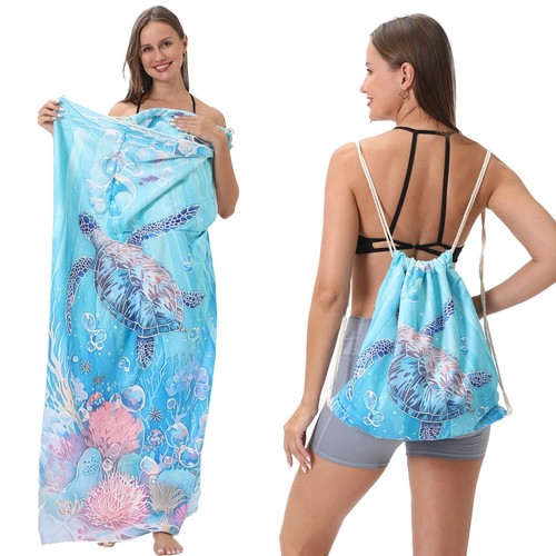 Swim beach towel - beach, drawstring