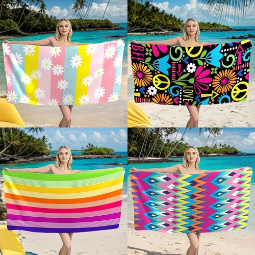 Large beach towel microfibre - large,