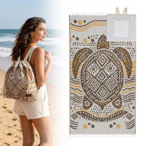 Beach towel bag folding - 1,