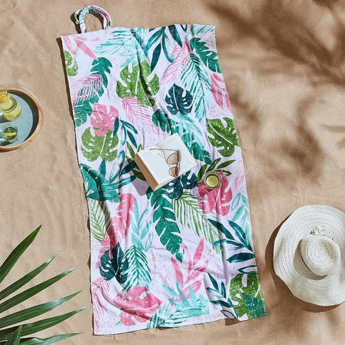 Tropical palm beach towel - tropical, in